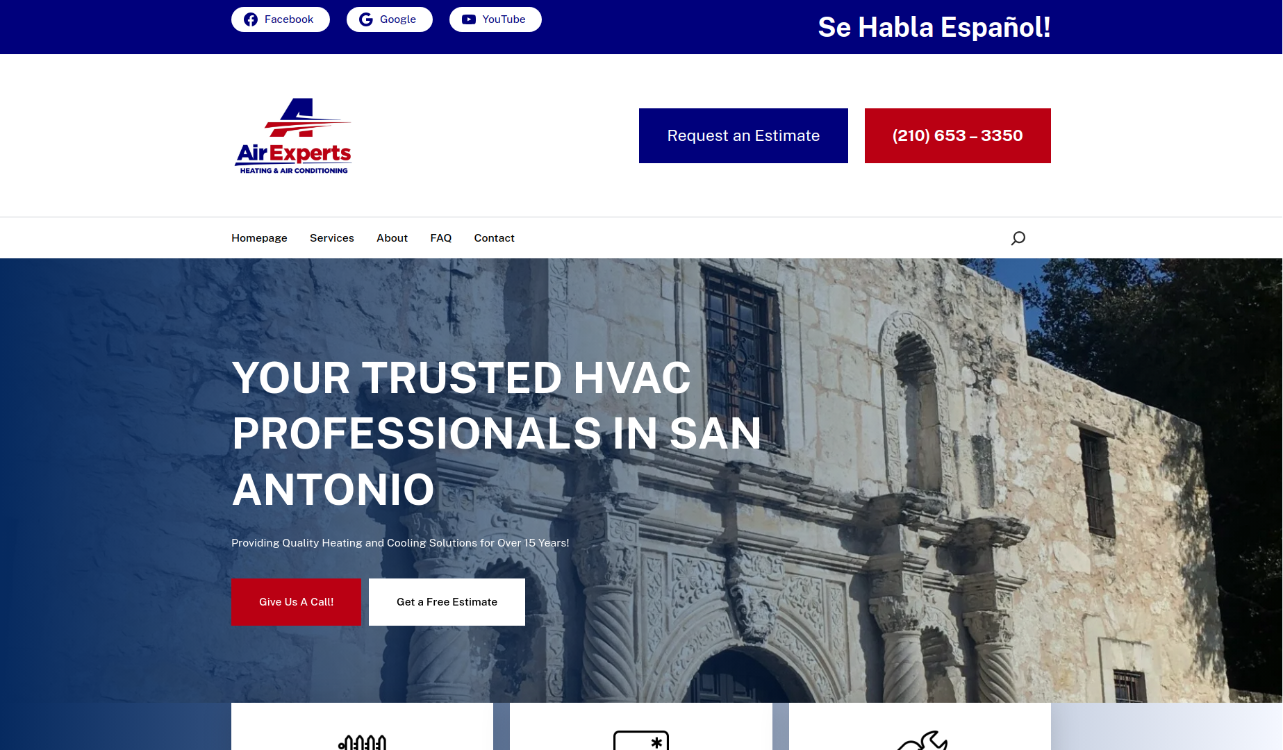 Air Experts TX - San Antonio HVAC company website redesign by Cabriales Web Studio
