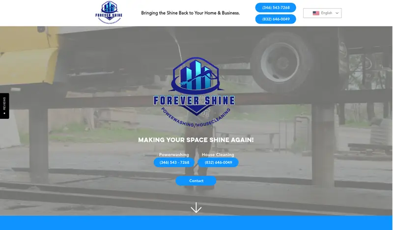 Forever Shine Texas cleaning company website design