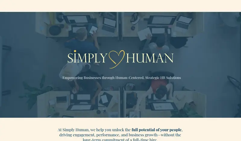 Simply Human HR consulting custom website design